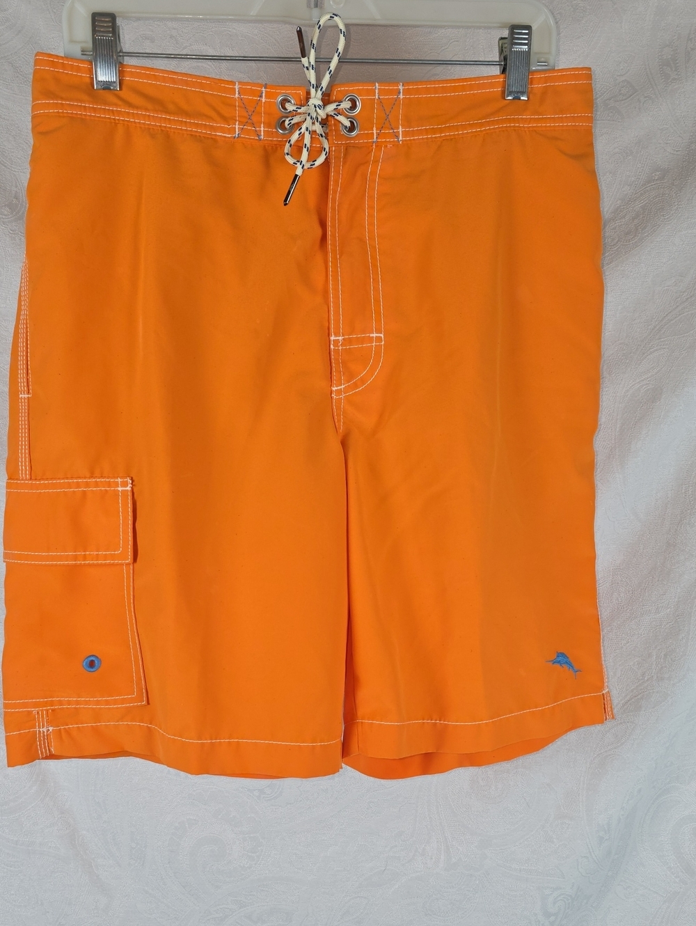 Tommy Bahama Bright Orange Board Shorts with Contrast Stitching Size Medium 32